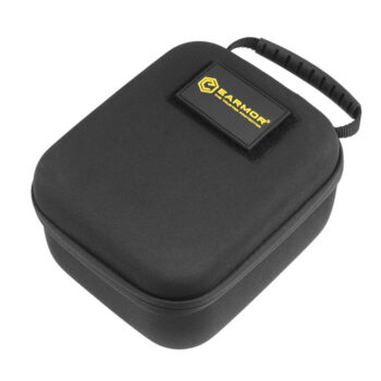 Earmor - Sztywny pokrowiec na ochronniki słuchu - Nylon - Velcro - Czarny - S16A-BK,