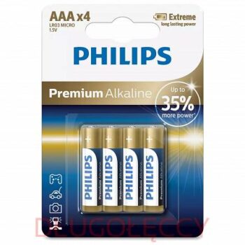 PHILIPS LR3 PREMIUM ALKAL – ZŁOTE – 4SZT.