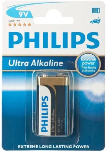 PHILIPS- 6LR61 ULTRA ALKALINE SREBRNE 9V