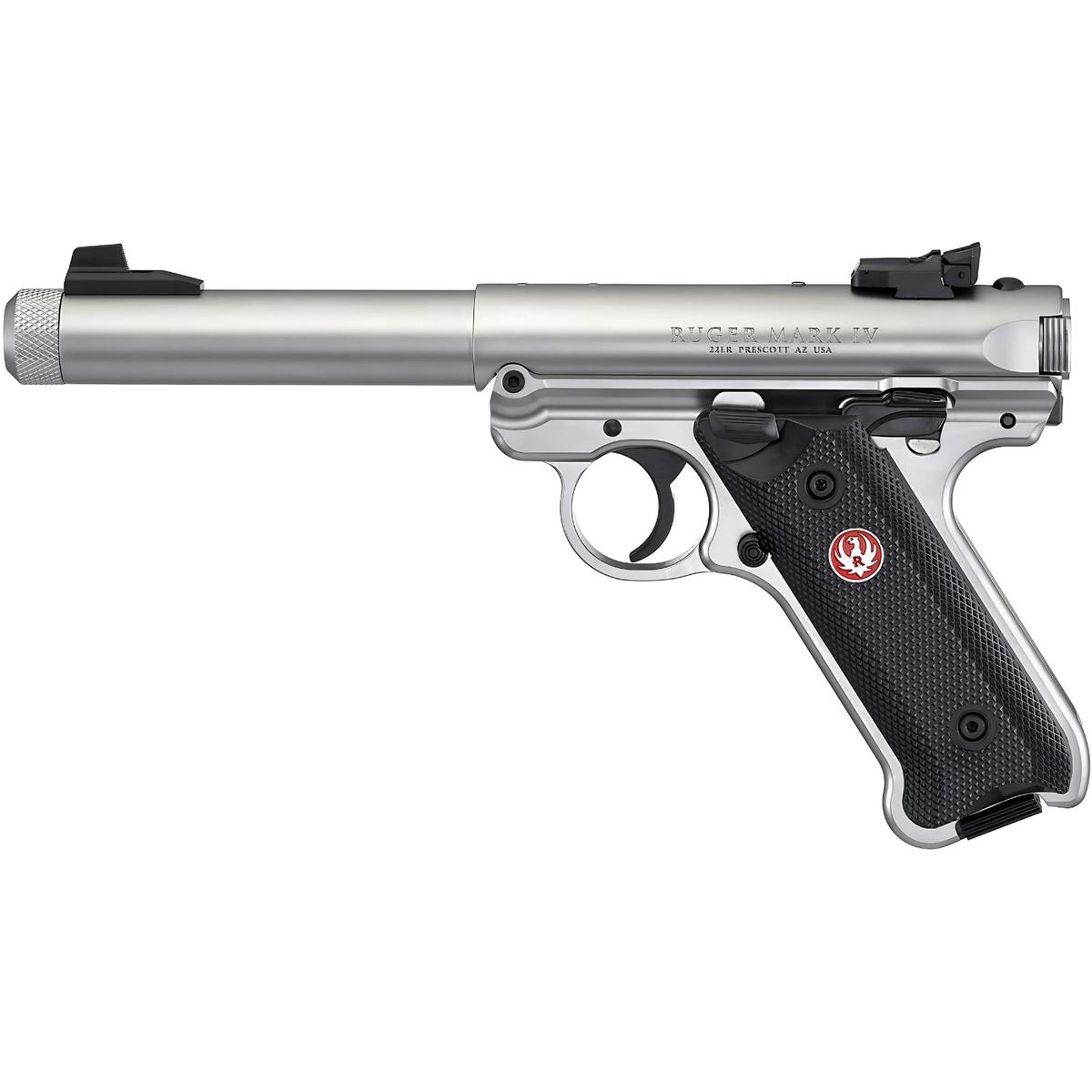 Pistolet Ruger Mark IV 22/45 Target Stainless 5,5″ – 40126 – B5 – 22lr – Ruger – USA
